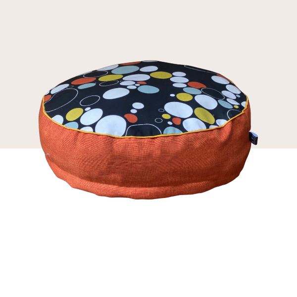 Mini cama Cozy circular lona ikea Lunares