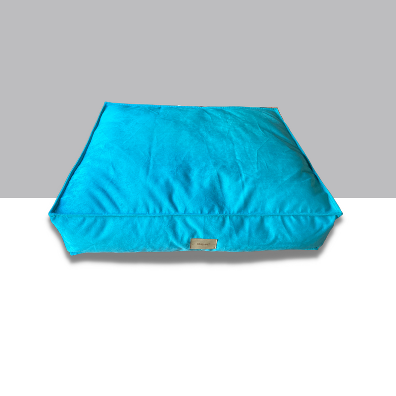 Cama Cozy Pouff felpa Turquesa