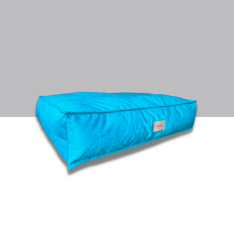 Cama Cozy Pouff felpa Turquesa